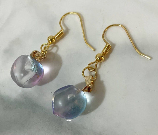 Christine Blue Purple Glitter Earrings