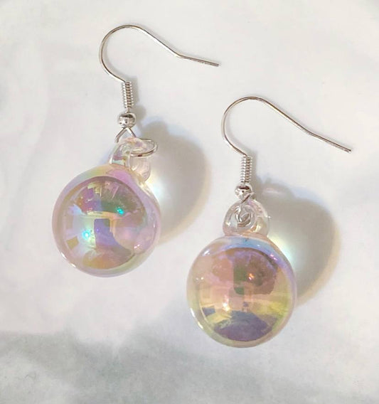 Penny Multicolour Transparent Ball Earrings