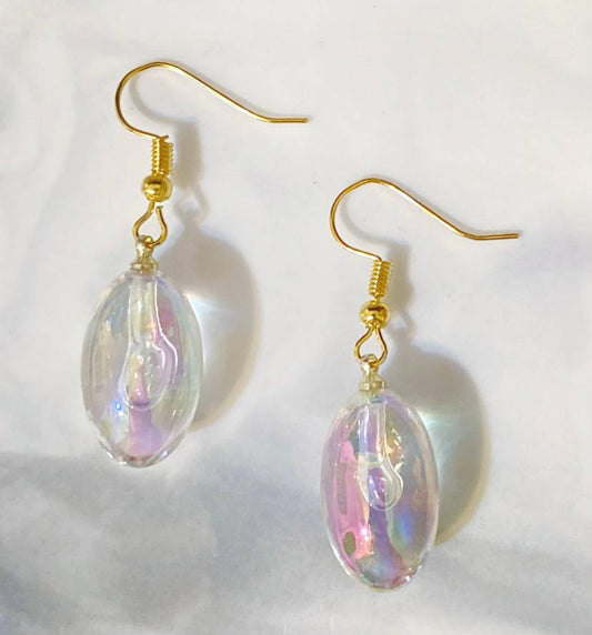 Ady Multicolour Tint Trasnparent Long Oval Earrings