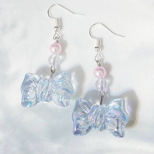 Large Blue Tint Sweet Candy Dangly Earrings