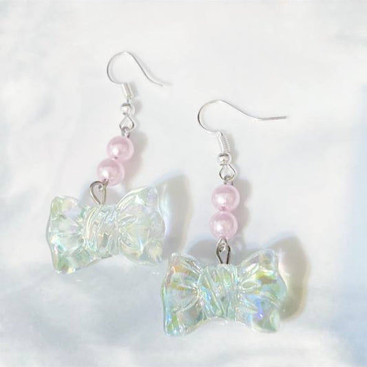 Large Green Tint Sweet Candy Dangly Earrings
